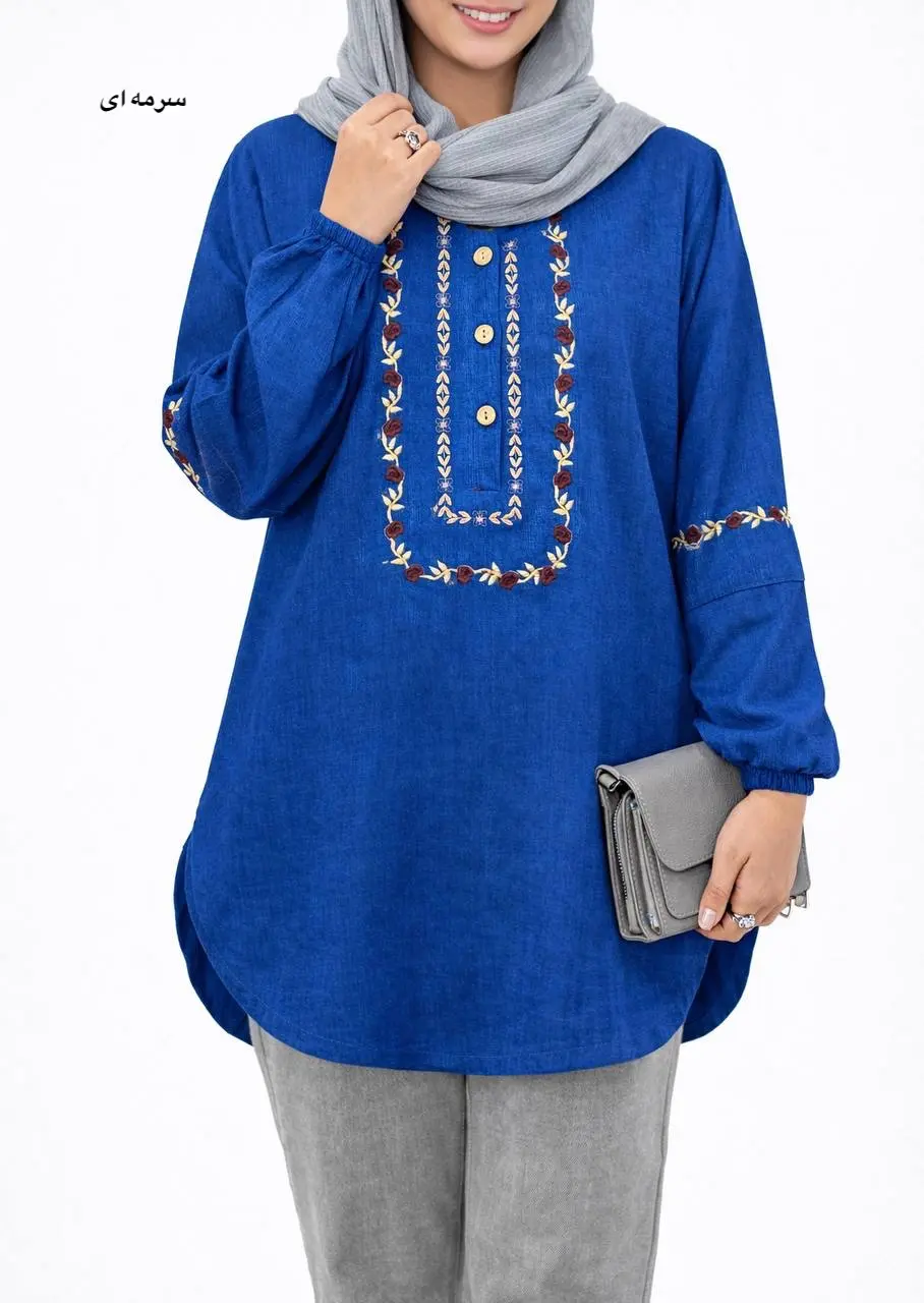 مانتو گلدوزی آیسو گندم